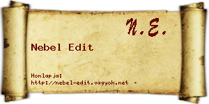Nebel Edit névjegykártya